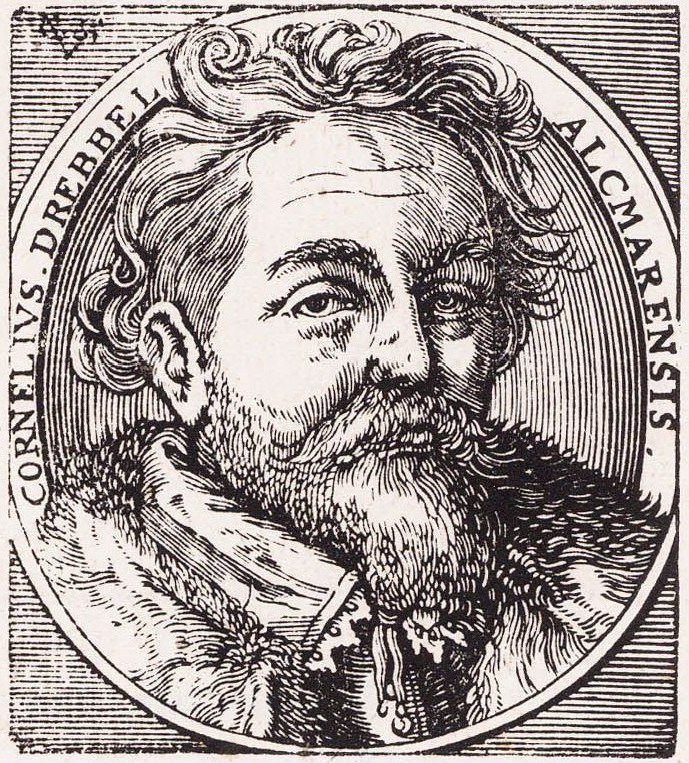 Cornelis Drebbel, gravure door Christoffel van Sichem, 1631